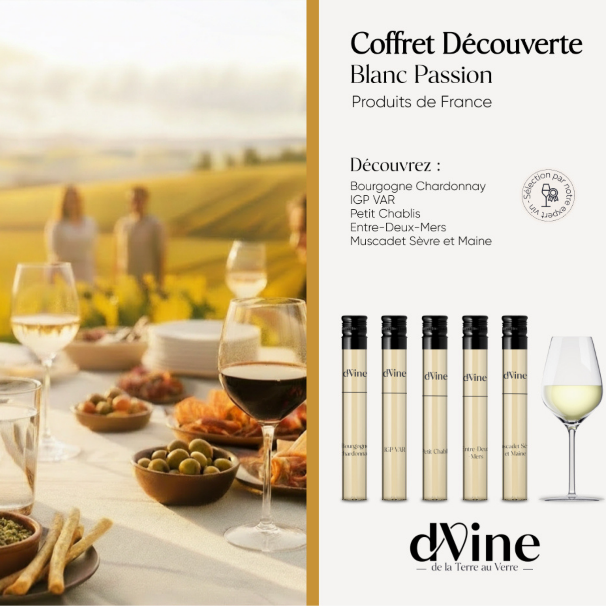 Coffret Vin Blanc Passion 5 flacons