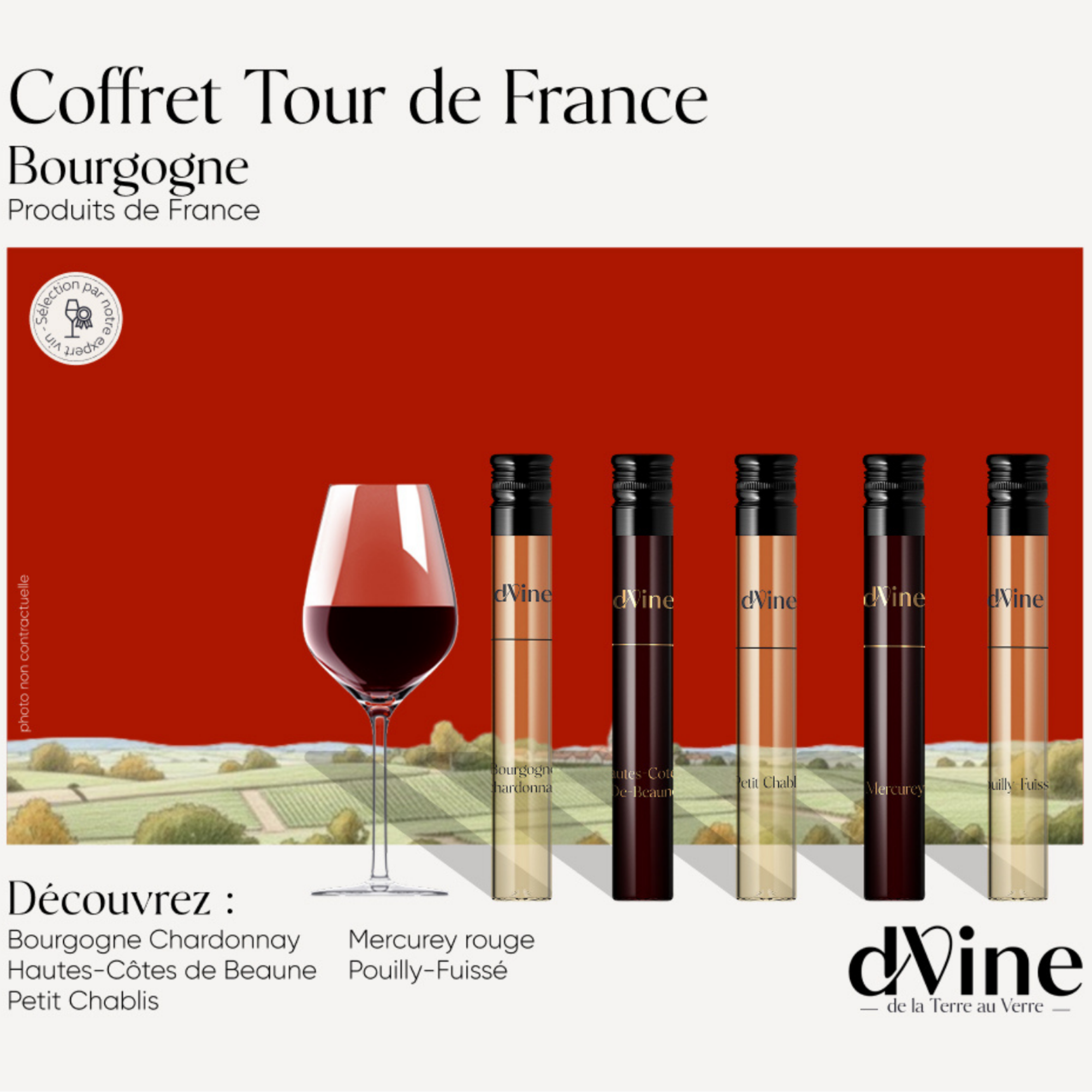 Coffret Vin Bourgogne 5 flacons