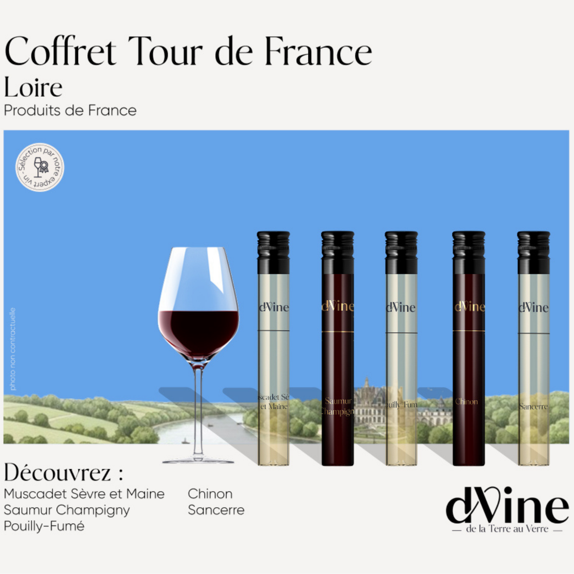 Coffret Vin Loire 5 flacons