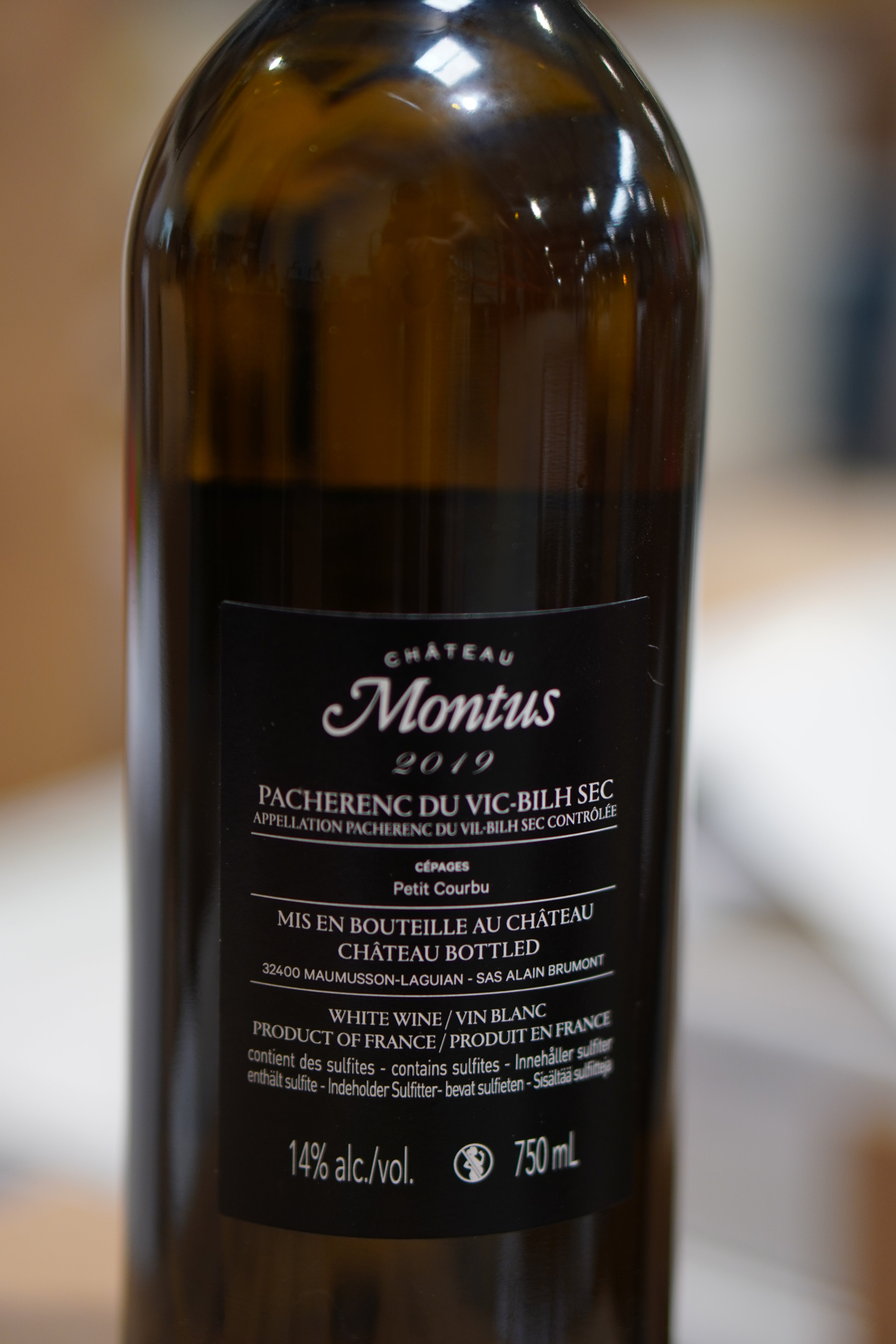 CHATEAU MONTUS BLANC 2019 VIGNOBLES BRUMONT