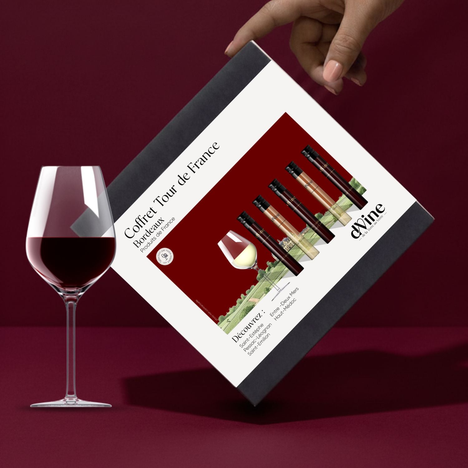 Coffret Vin Bordeaux 5 flacons