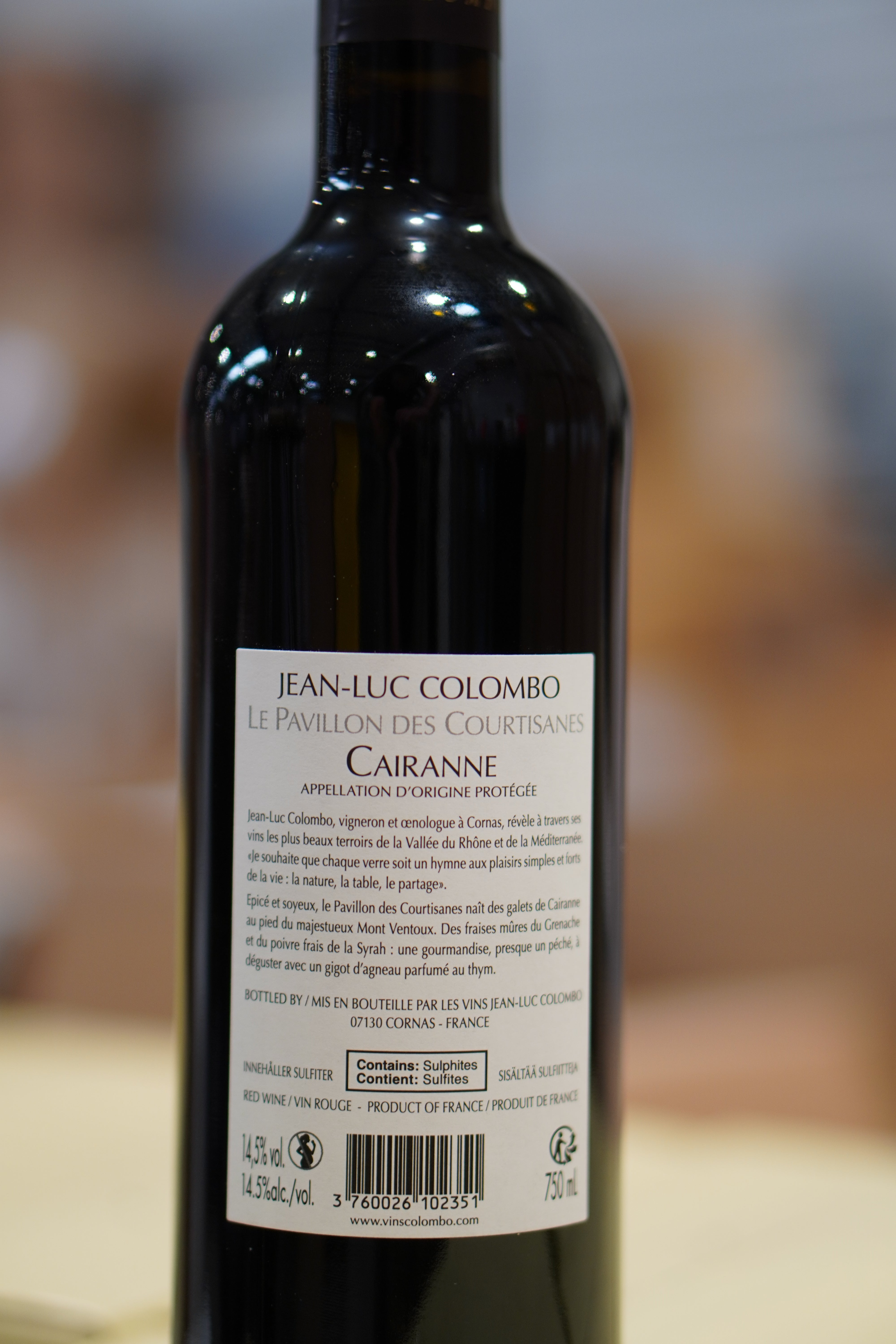 CAIRANNE 2023 PAVILLON DES COURTISANES DOMAINE COLOMBO