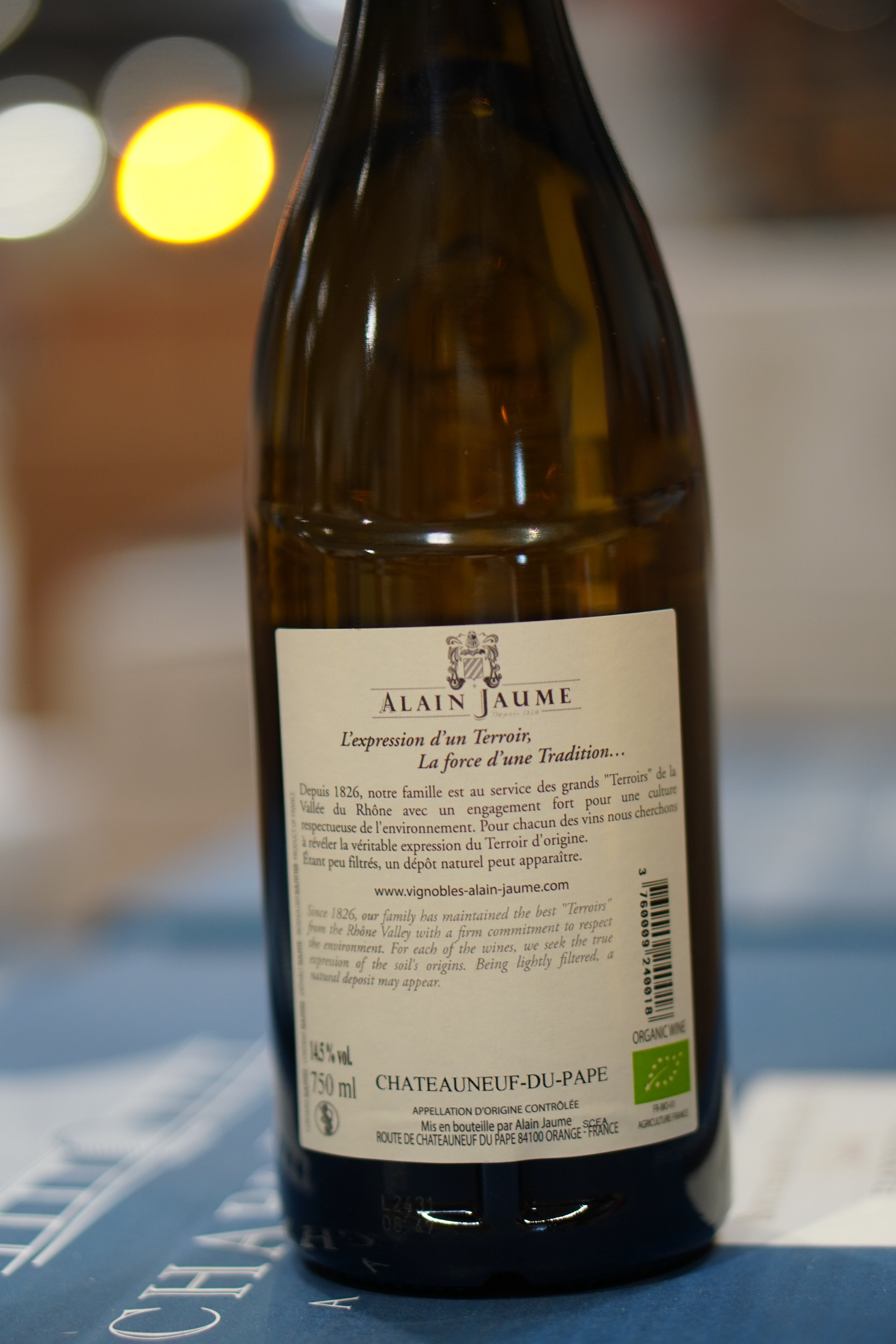 CHATEAUNEUF DU PAPE BLANC 2023 ALAIN JAUME LA FONTAINE