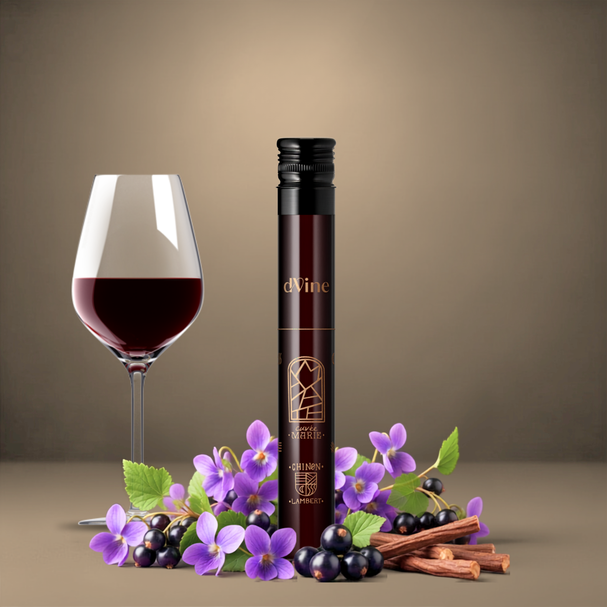 flacon vin chinon