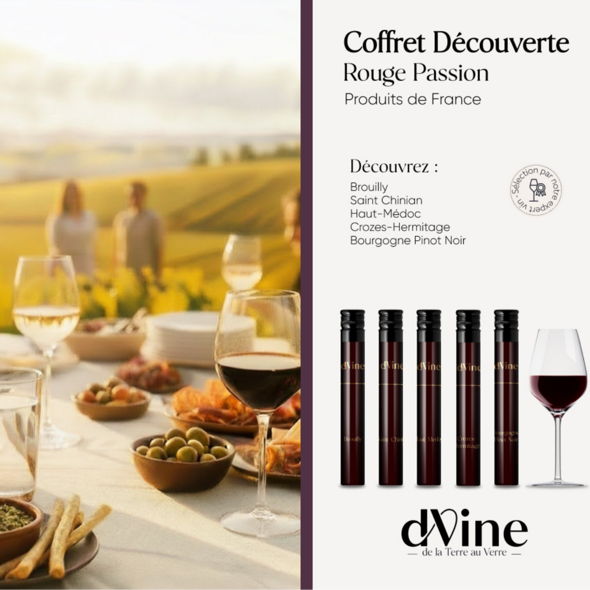 Coffret Vin Rouge Passion 5 flacons