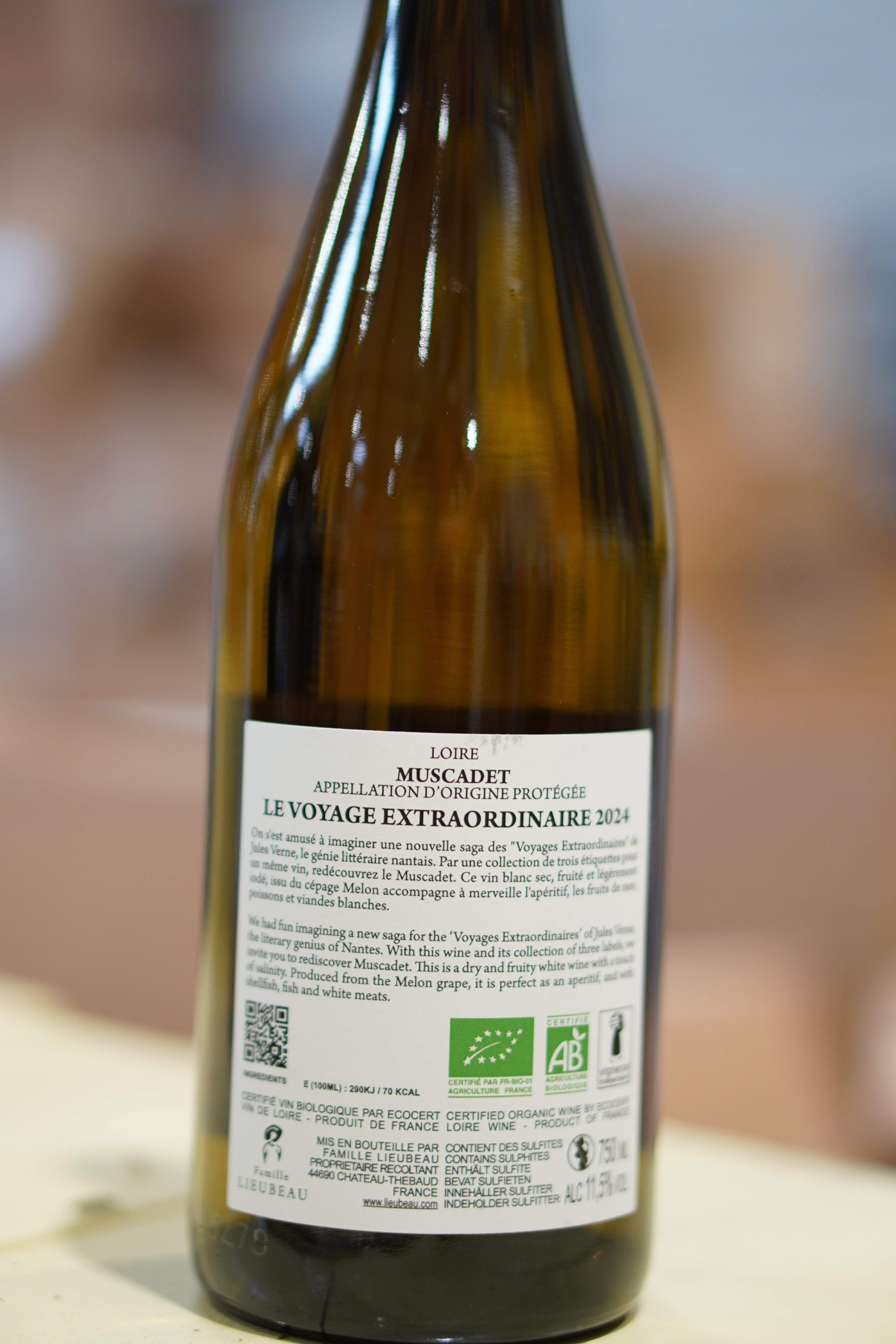 MUSCADET 2024 DOMAINE LIEUBEAU VOYAGE EXTRAORDINAIRE