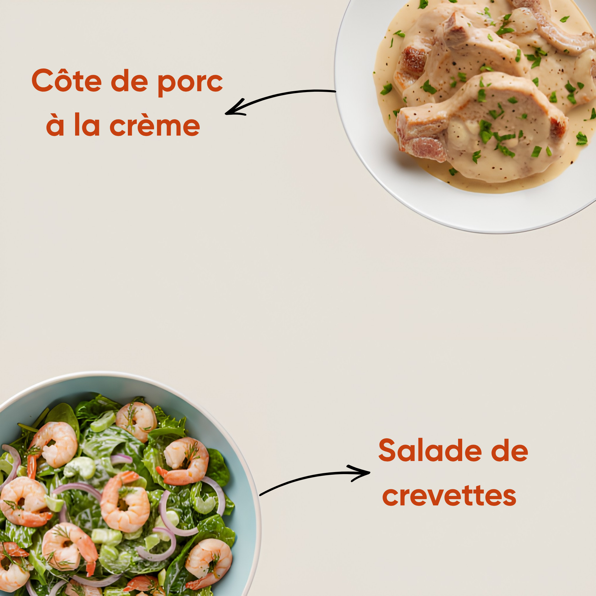 crevette cote de porc