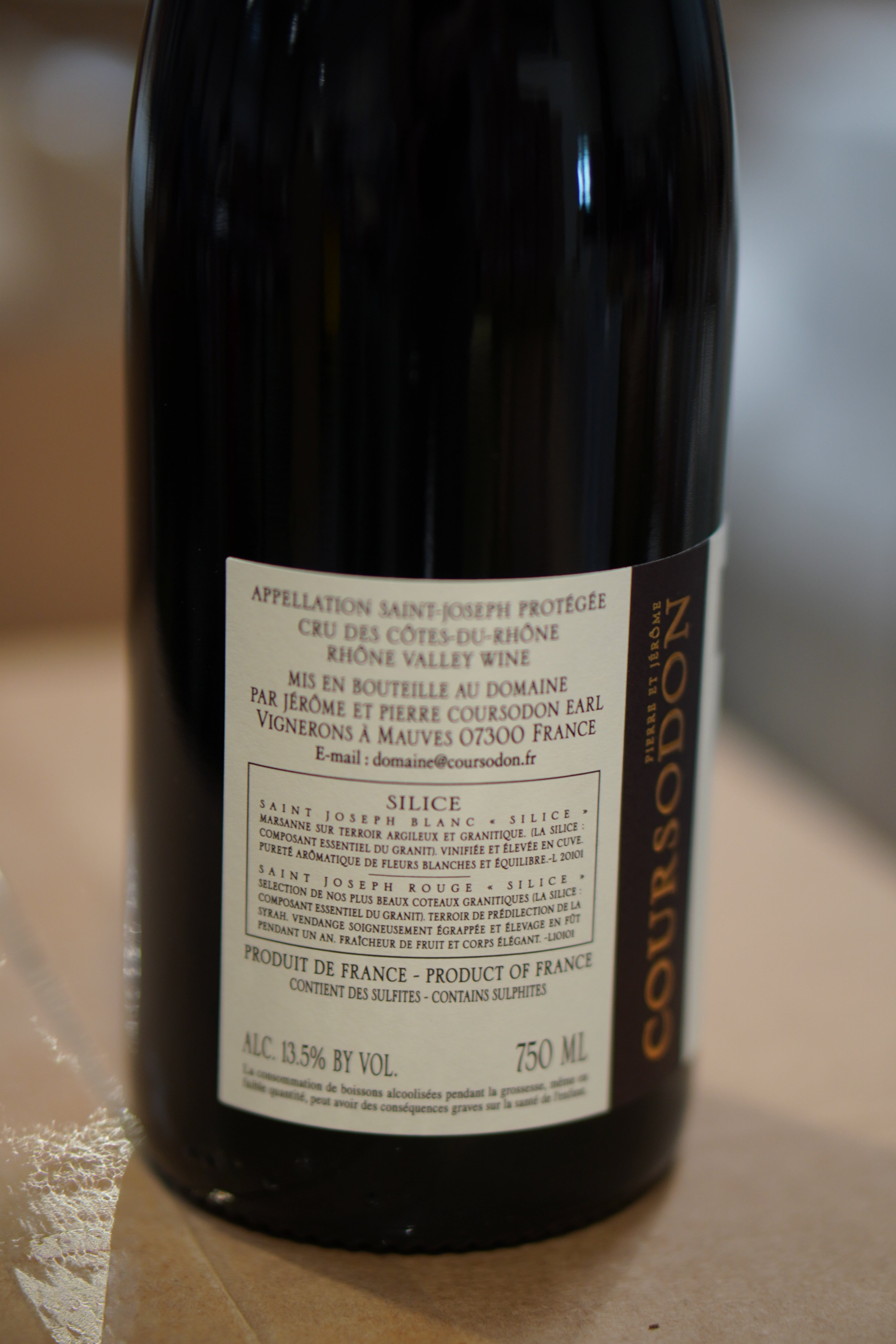 SAINT JOSEPH ROUGE SILICE 2023 DOMAINE COURSODON