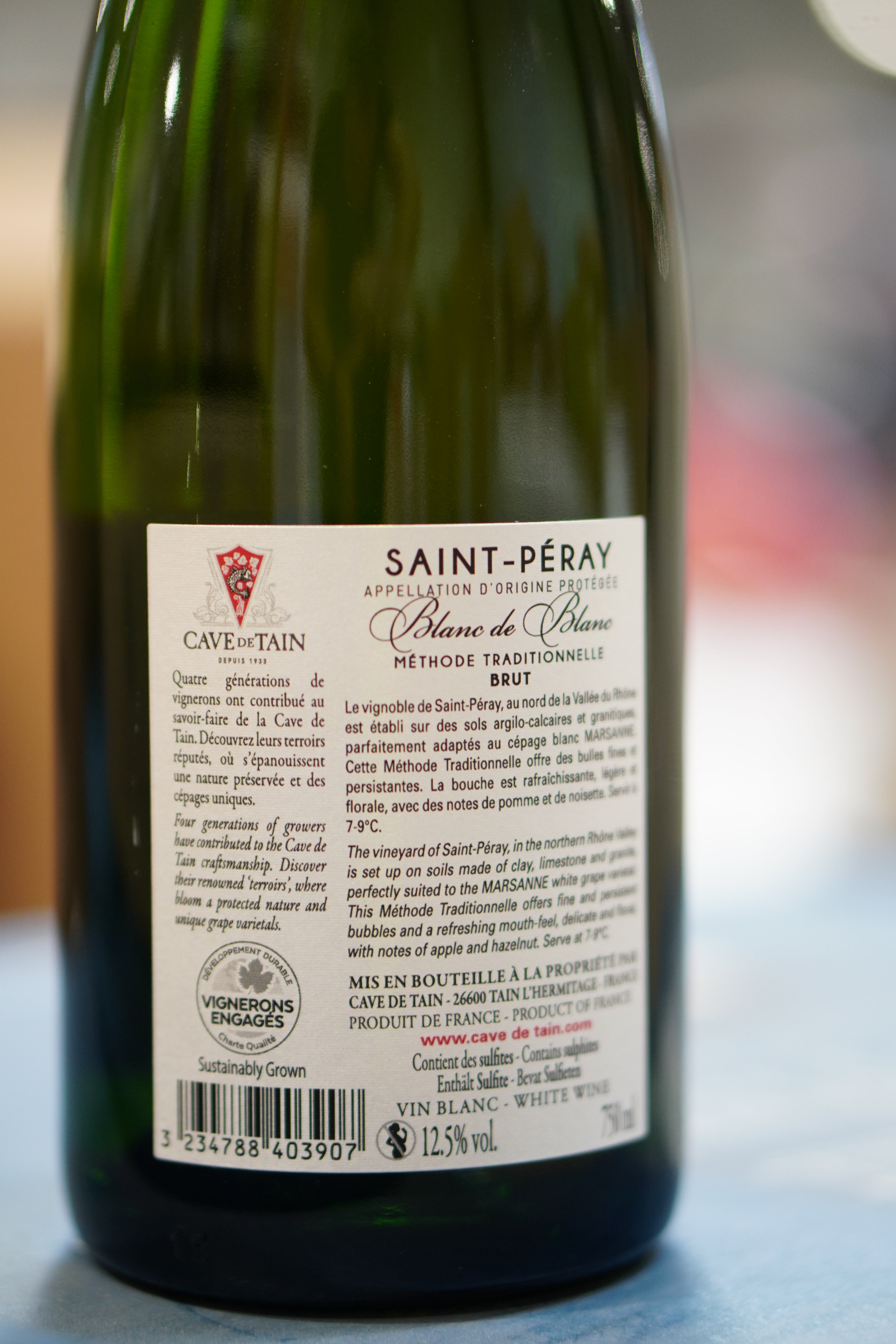 SAINT PERAY METHODE TRADITIONNELLE BRUT CAVE DE TAIN
